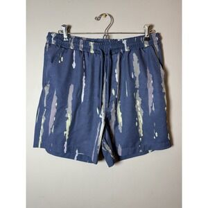 Brooklyn Cloth Men's Shorts size Medium Tie Dye Blue Gray Ivory